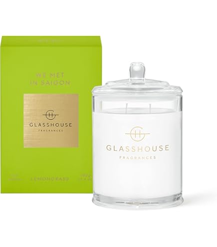 GLASSHOUSE FRAGRANCES カプリ メモワール キャンドル 天然大豆ワックスブレンド Amazon.co.jp: Glasshouse Fragrances カプリ メモワール キャンドル
