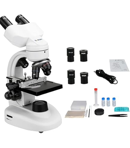 Amazon.co.jp: MIZAR-TEC 顕微鏡 生物用 倍率40・100・400倍 反射鏡