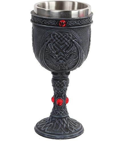 Guardian Dragon Wine Goblet – Kelch Aus Resin & Edelstahl, Isoliert, Mit Drachen-Design