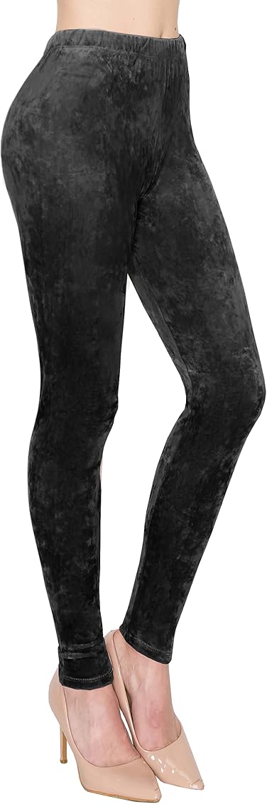 ALWAYS Women Stretch Velvet Leggings 