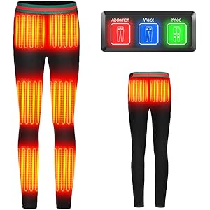 【8つヒーター 】電熱パンツ ヒーターズボン【3つの独立した温度設定】電熱弾力ズボン USB給電 3段温度調整 急速発熱…