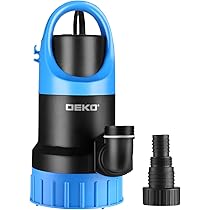 Amazon | DEKO 750W 水中ポンプ 底部入水式 汚水ポンプ 最大吐出量