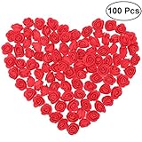 Vosarea 100PCS 3.5センチメートル人工泡は、DIYブーケのウェディングパーティのホームデコレーション（赤）