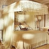 royal- U型レール釣りロッドMosquito Net three-door Singleダブル暗号化Thickeningプリンセススタイルステンレススチールブラケットパープル 1.5m (5 F