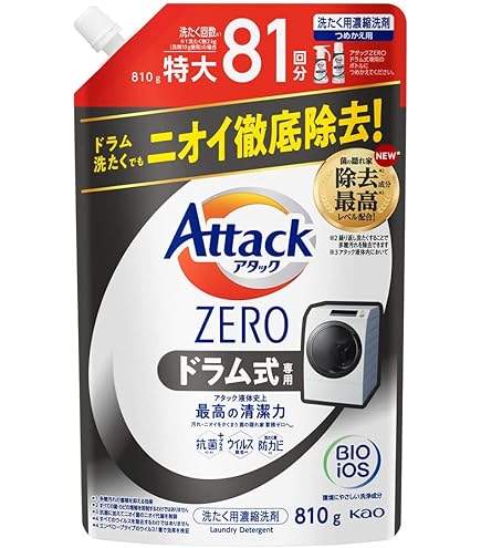 Amazon | 花王 アタックZERO ドラム式専用 詰替 超特大 1140g