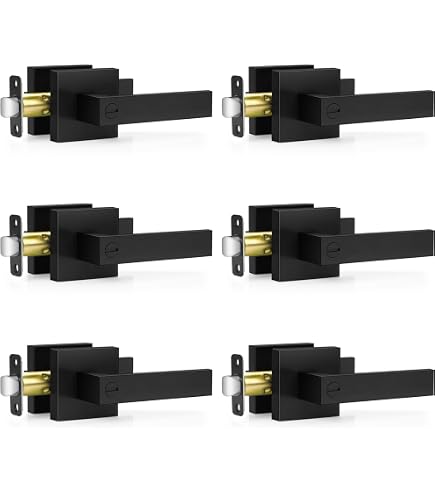 Lock Scout Deadbolt With Square Trim – Keyed One Side, Matte Black Finish, Adjustable Latch For 1-3/8" To 1-3/4" Doors