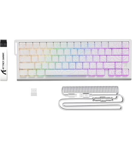 ATTACK SHARK X68PRO HE ラピッドトリガー 磁気スイッチ Amazon | ATTACK SHARK X68PRO HE ゲーミングキーボード
