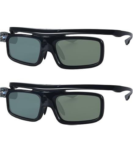 Valerion DLP Link 3D Glasses, Rechargeable Active Shutter Eyewear