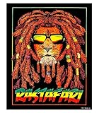 Opticz Rasta Lion Blacklight Reactive Cloth Wall Hanging [並行輸入品]