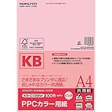 コクヨ(KOKUYO) PPCカラー用紙 共用紙 FSC認証 A4 100枚 ピンク KB-C139NP