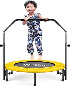 Amazon トランポリン 5段階調節 ゴム式で静音 耐荷重150kg 子供大人兼用 折りたたみ式 収納便利 耐久性 高弾力 Wolfyok ウルフヨック 室内室外兼用 安全静音設計 エクササイズ トレーニング 大型 家庭用 日本語説明書 子供へのプレゼント 子供の日 クリスマス 3