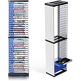 Nargos Video Game Storage Stand Tower for PS5/ PS4/ PS3/ Xbox Series S & X/Xbox one Game, Universal Game Disc Holder Vertical