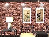 Qihang 3次元壁紙レンガ壁壁紙3d Texturedレンガレッド色