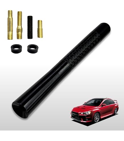 Amazon | RALLIART(ラリーアート)ショートアンテナレッド RA01210R14