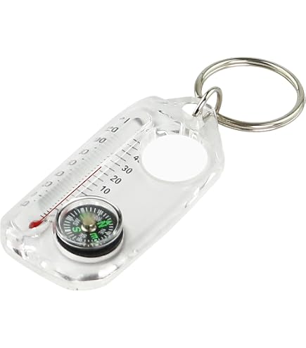 Amazon.co.jp: Hoghaki 温度計キーホルダー付きミニコンパス