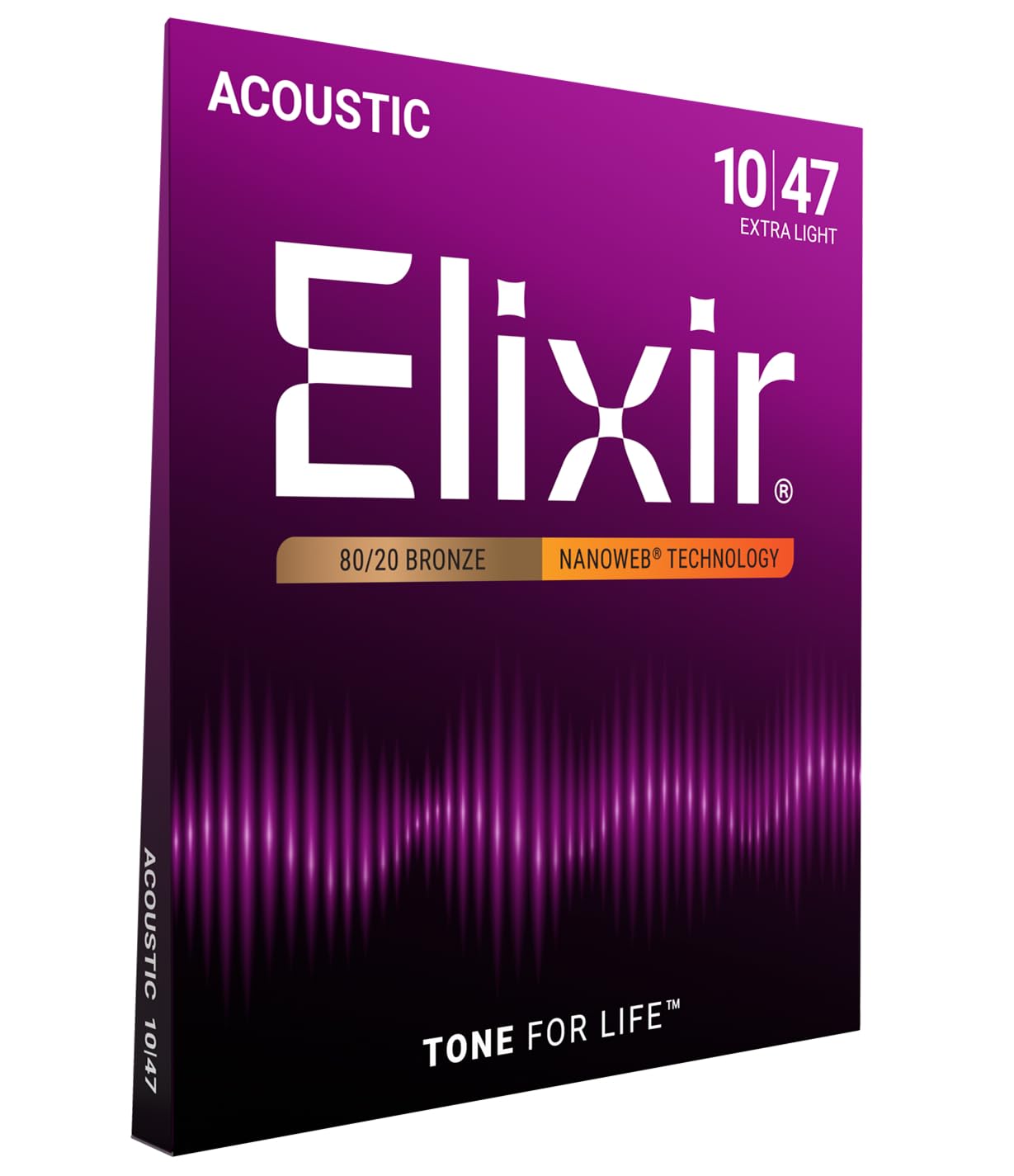 Elixir エリクサー アコースティックギター弦 NANOWEB 80/20ブロンズ Extra Light .010-.047#11002 【国内正規品】