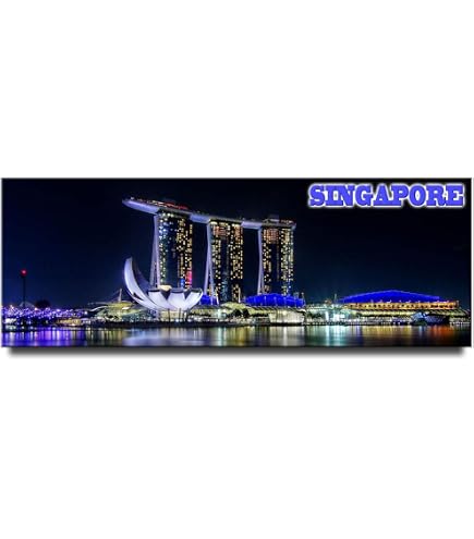 Magnete Frigorifero Marina Bay Sands Merlion Singapore – Souvenir 3D In Resina Fatto A Mano, Regalo Di Viaggio Originale