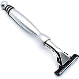 Taconic Shave 重みのある クローム ジレットセンサー対応 カミソリ - カミソリの刃1枚付き