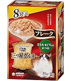 みき丸　ユニチャーム 三星グルメ ジュレ・フレーク 各35g×132袋 銀のスプーン 三ツ星グルメ パウチ ジュレ まぐろ・かつおに