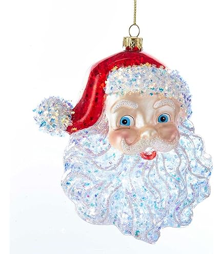 Amazon.co.jp: Kurt Adler 5.25インチ ガラス製サンタヘッド