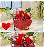 プリザーブドフラワー ハートバスケット 2カラー (オレンジ)