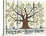 Linda Spiveyプレミアムシックラップキャンバス壁アート印刷題名ツリー – Faith Family Friends Forever 40" x 30" 2350293_24_40x30_no