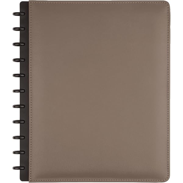 TUL Elements Junior Discbound Notebook – 5.5x8.5 Inches, Narrow Ruled, 120 Pages, Rose Gold Cover