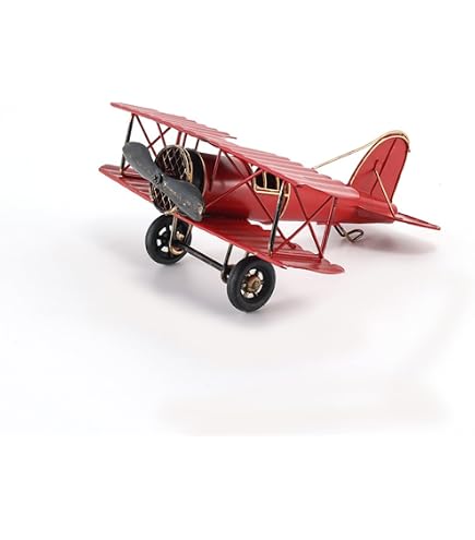 Amazon.co.jp: INOOMP 飛行機 置物 レトロ 模型 ブリキ風 複葉機