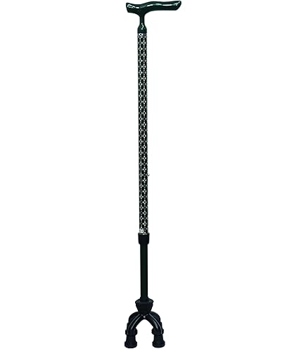 Amazon | 島製作所 アルミMIX四点可動式杖 スモールタイプ75MA 花柄
