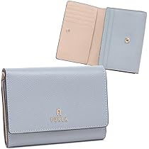 FURLA ３つ折り財布　新品未使用 Amazon | [フルラ] 三つ折り財布 カメリア ブルー ベージュ