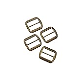 MYmama メタルバックル ベルト送り 金具 送りカン (25mm, アンティークゴールド)