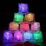 Erunerマルチカラー[アイスキューブライト] -decorative LED液体センサーアイスキューブ形状ライト水中LEDグローライトアップバークラブウェディングパーティーシャンパンタワー装飾 3