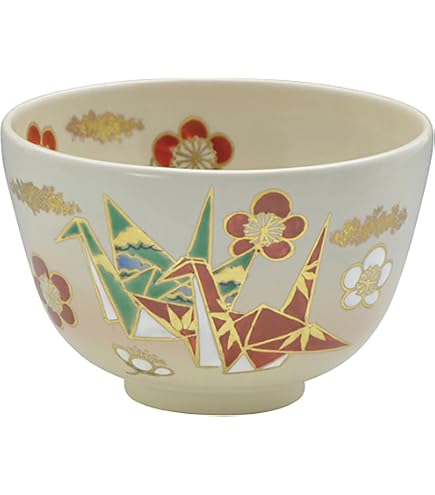 Amazon｜京焼 清水焼 陶あん窯 平抹茶碗 花結晶(銀藤) kta541｜抹茶碗