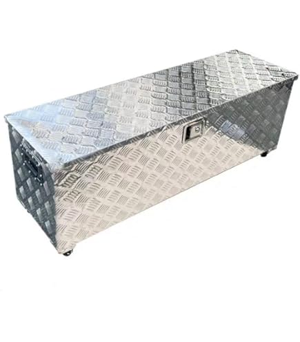 新品未使用　大型荷台アルミ収納ボックス Amazon.co.jp: 大型工具箱【アルミ ツールボックス】長1330×奥行500×高