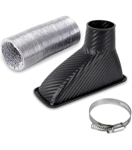 Amazon | エアインテークダクト ボンネット カーボン調 排気口 汎用