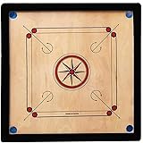 Kalindri Sports Wooden Carrom Board with Free Coins and Striker (Full Size in 2 Inch Frame 4 mm Ply)