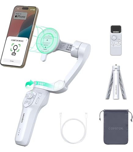 DJI OM 5 Smartphone Gimbal Stabilizer, 3-Axis Phone Gimbal, Built