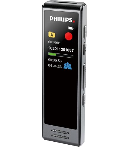 Amazon | PHILIPS ICレコーダー 16GB内蔵メモリ搭載 VTR8010 | STAYER