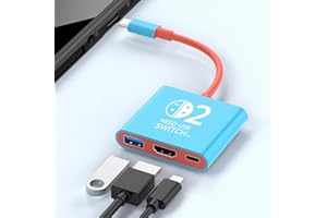 【2025年新登場-Switch 2「21.0.0」対応】For Switch 2 ドック Mocasa スイッチ 2 対応 ドック テレビ接続出力 4K@60Hz 直接にTV出力 ドック多機能 Type-C to HDMI変換 軽量化 高性能チップ