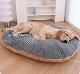 HZYSHH 枕付きみ付きペットベッド、洗える犬ベッド、猫 ベッド、犬ソファ、犬と猫クッション,犬スリーピングパッド'小型、中型、大型のペットに適していますペットマット (グレーマット, XL)