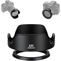 Amazon | JJC 可逆式 55mm レンズフード + アダプターリング 汎用 各