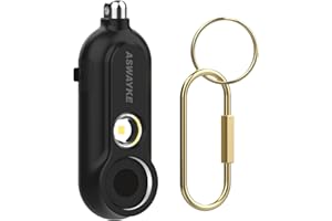 ASWAYKE 防犯ブザー 防犯アラーム 125db アルミパイプ 音強化 大音量 1000mahバッテリー 充電式 0.5w高輝度LED IPX5防水 防犯ベル 小学生 男の子 女の子 子供 女性 簡単防犯ブザー/防犯アイテム ランドセルに付ける 