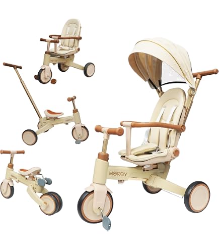 Amazon.co.jp: BTM 三輪車 子供用 7in1 折りたたみ ギフト箱入り 座面