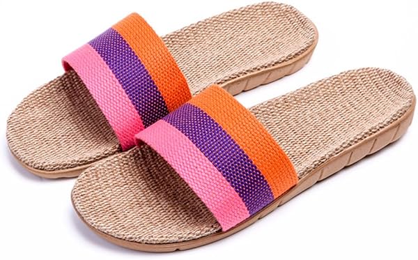 Leawin Slippers, Hemp, Basic, Room Shoes for Spring and Summer - 1