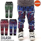(ディラッシュ) DILASH 冬'15 ネイティブ柄裏毛フリース起毛パンツ 80 ネイビー