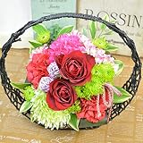 [エルフルール]ボリューム和風アレンジメント　紅華（こうか） 還暦 祝い 誕生日 プレゼント 生花 アレンジフラワー