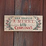 MODE HOME 15.8x8 Christmas Wall Decor Decorative Wooden Signs With Quotes Sayings for Christmas [並行輸