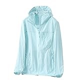 [Vasarhely] UVカット パーカー UPF50+ 撥水 防風 通気 軽量 薄手 秋夏兼用 男女兼用 フード付き 長袖 ジャケット 登山 釣り 自転車 通勤 通学 旅行 アウトドア ウィンドブレーカー(M ブルー)