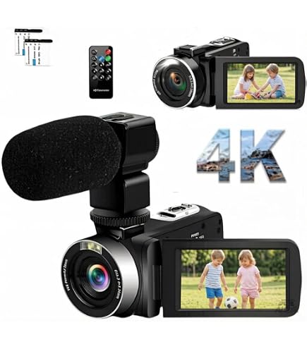 Amazon | Acogedor 8K ビデオカメラ ビデオカメラ、64MP 写真 & 18 倍