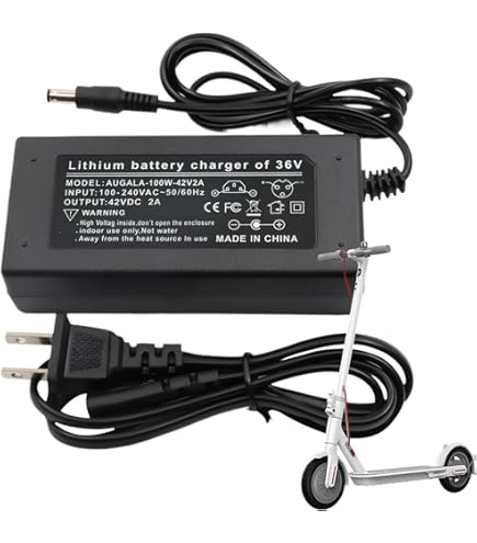 Amazon.co.jp: スクーター充電器、42V2A 交換用電源アダプター、電動